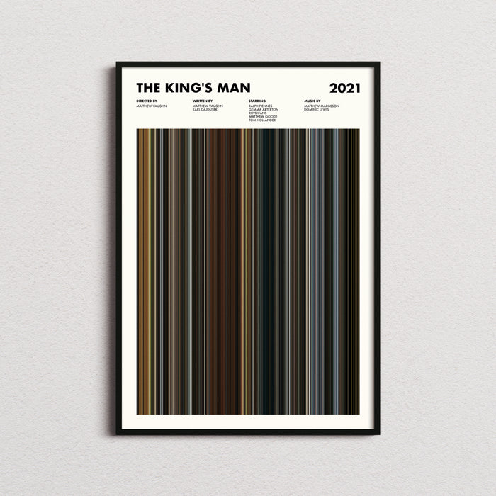 The Kings Man Movie Barcode Poster