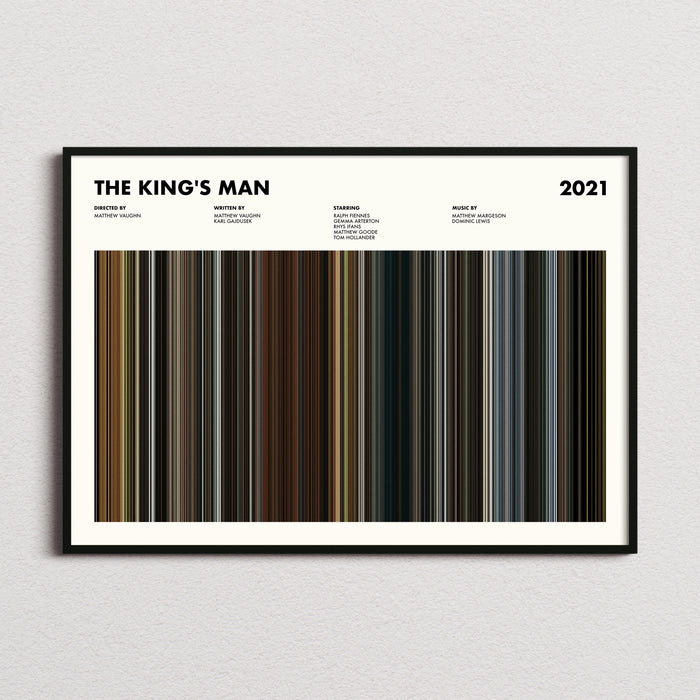 The Kings Man Movie Barcode Poster