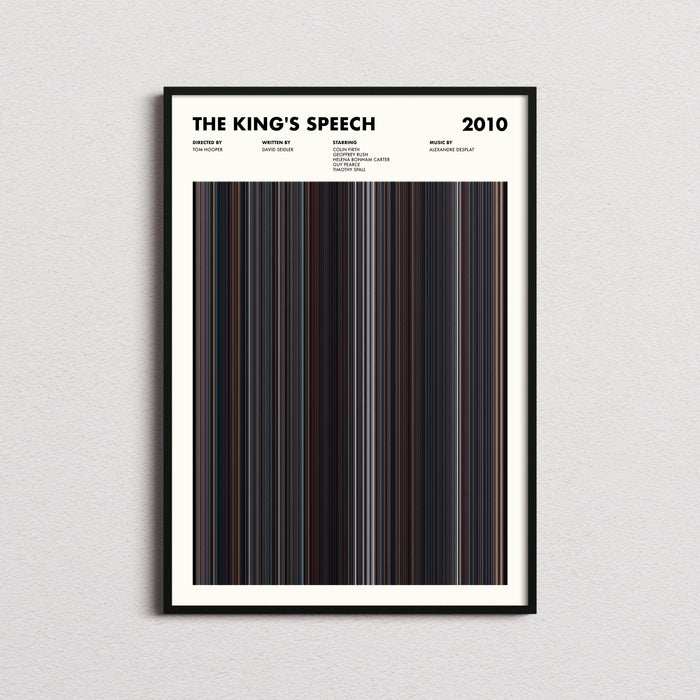 The Kings Speech Movie Barcode Poster