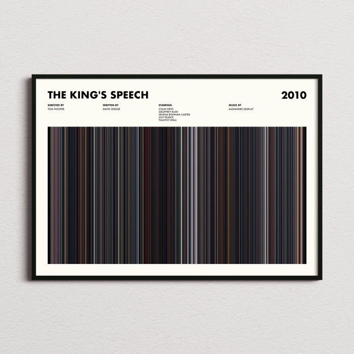 The Kings Speech Movie Barcode Poster