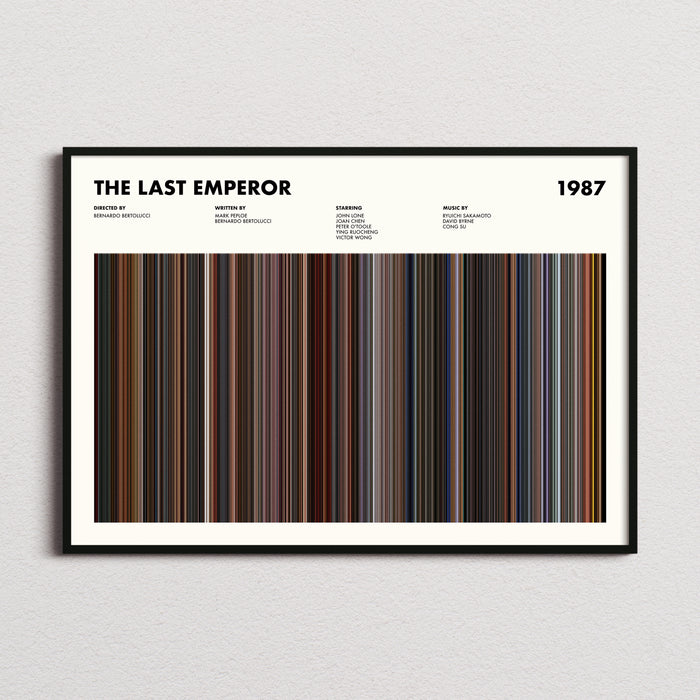 The Last Emperor Movie Barcode Poster