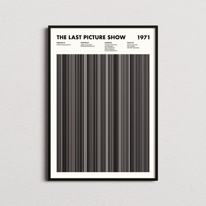 The Last Picture Show Movie Barcode Poster
