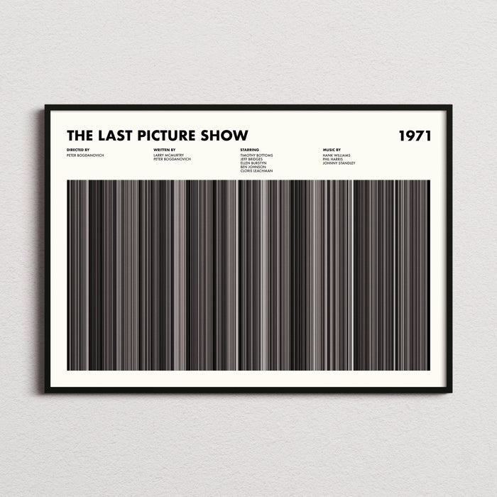 The Last Picture Show Movie Barcode Poster
