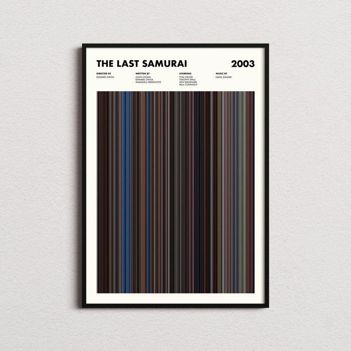The Last Samurai Movie Barcode Poster