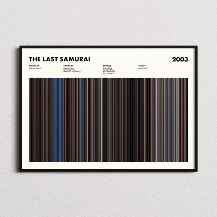 The Last Samurai Movie Barcode Poster