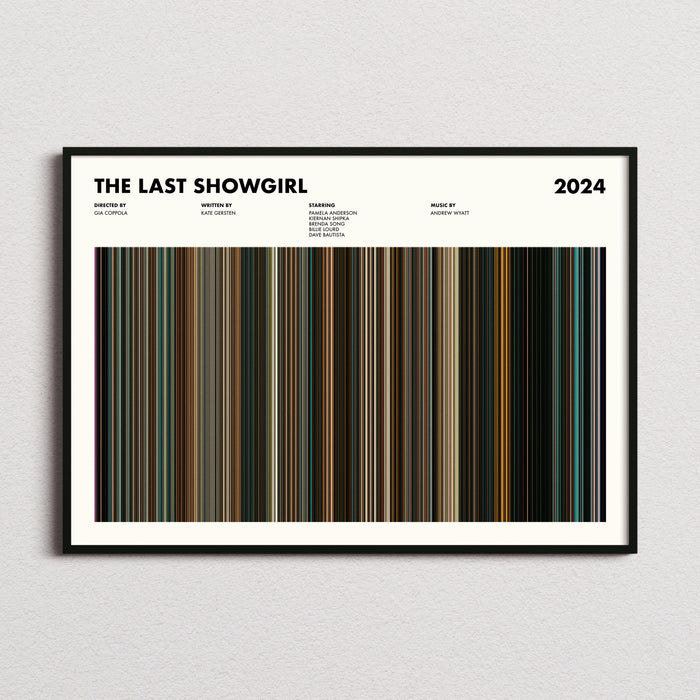 The Last Showgirl Movie Barcode Poster