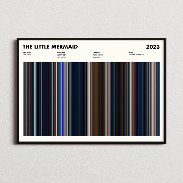 The Little Mermaid 2023 Movie Barcode Poster