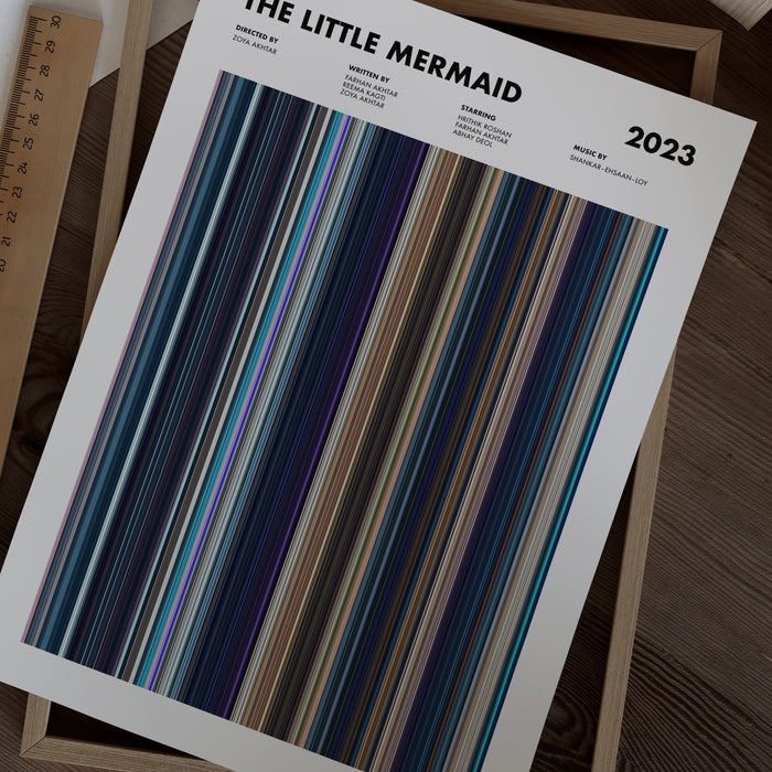 The Little Mermaid 2023 Movie Barcode Poster