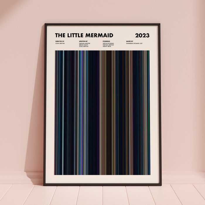 The Little Mermaid 2023 Movie Barcode Poster