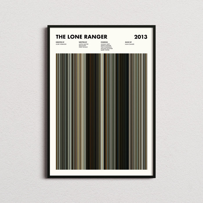 The Lone Ranger 2013 Movie Barcode Poster