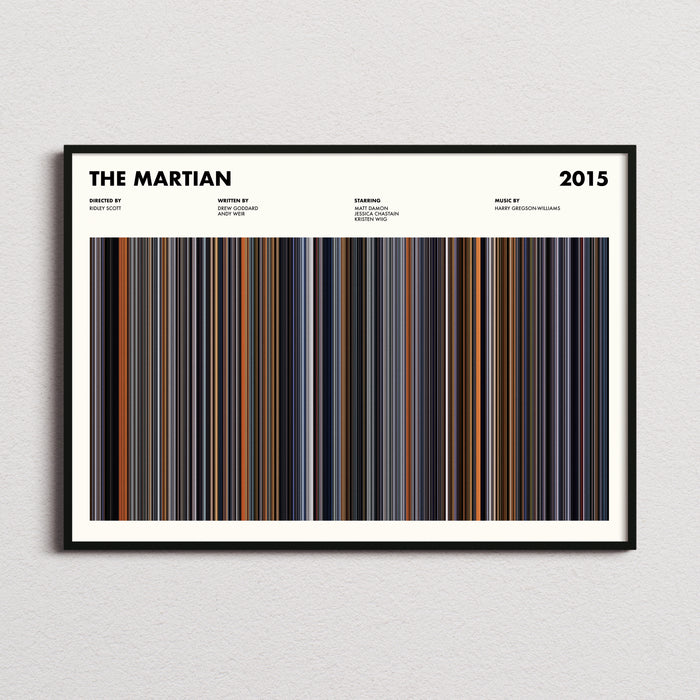 The Martian Movie Barcode Poster
