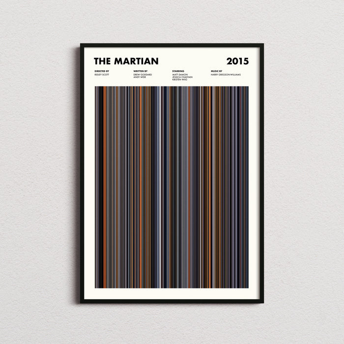 The Martian Movie Barcode Poster