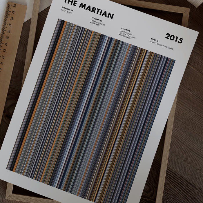 The Martian Movie Barcode Poster