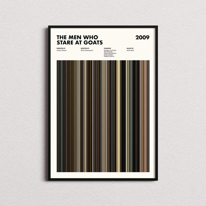 The Men Who Stare at Goats Movie Barcode Poster