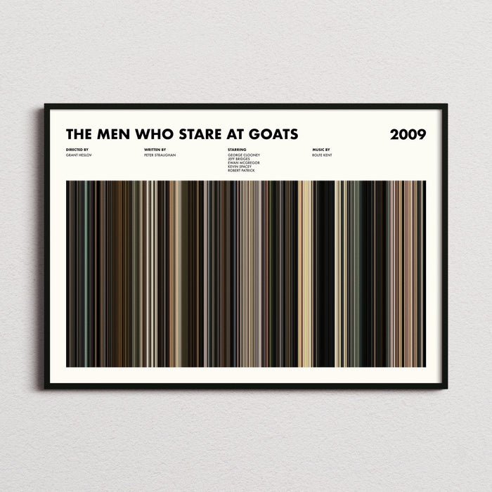 The Men Who Stare at Goats Movie Barcode Poster