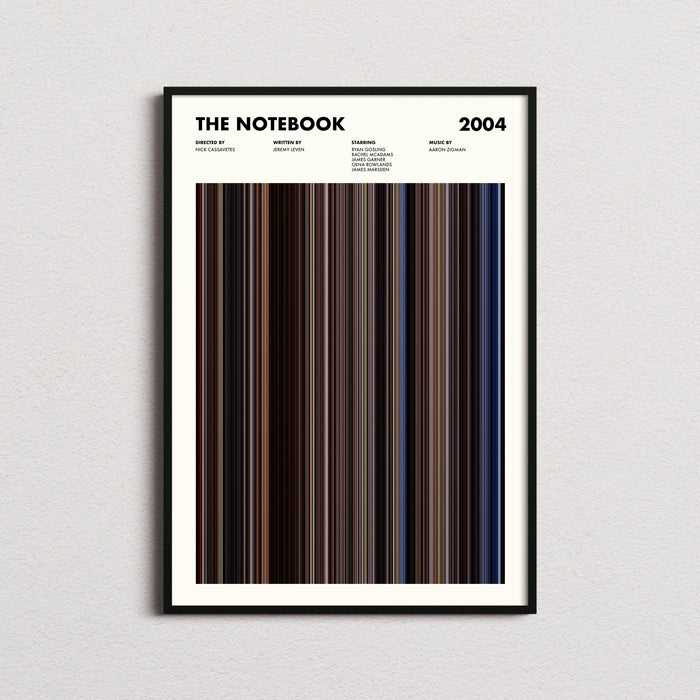 The Notebook Movie Barcode Poster
