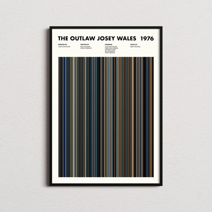 The Outlaw Josey Wales Movie Barcode Poster