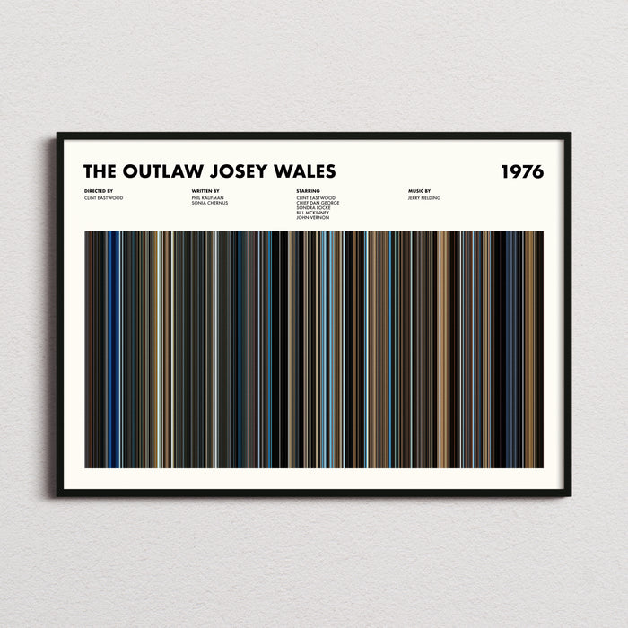 The Outlaw Josey Wales Movie Barcode Poster