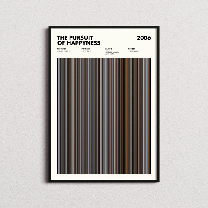 The Pursuit of Happyness Movie Barcode Poster