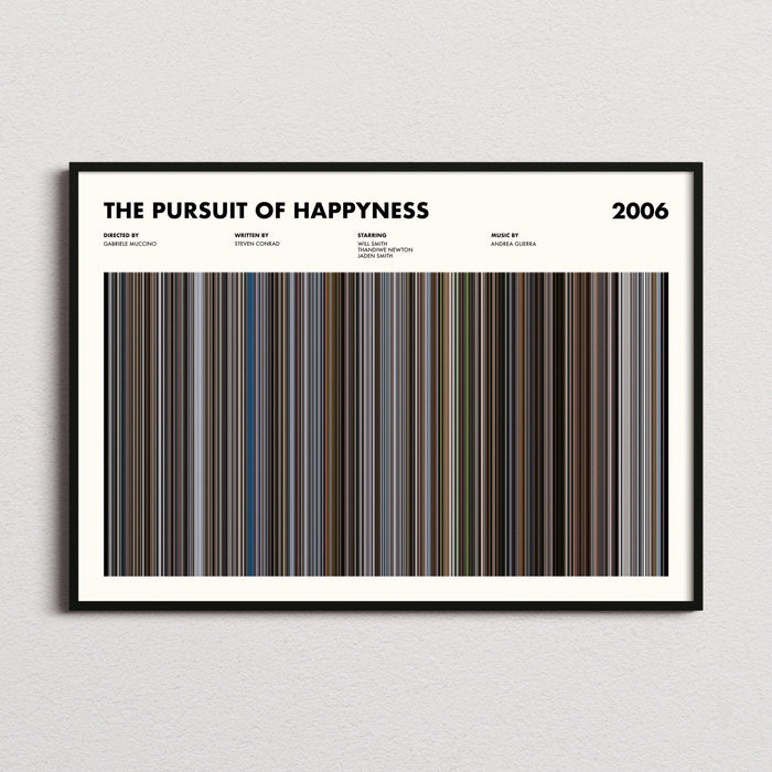 The Pursuit of Happyness Movie Barcode Poster