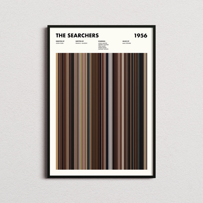 The Searchers Movie Barcode Poster