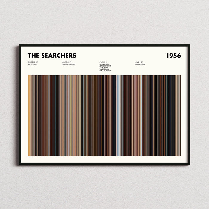 The Searchers Movie Barcode Poster