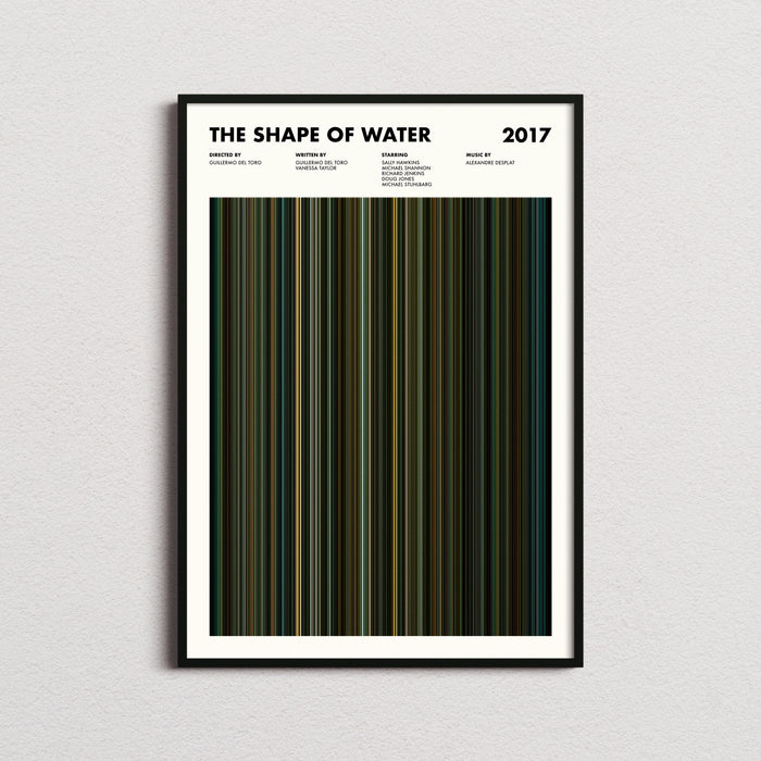 The Shape of Water Movie Barcode Poster