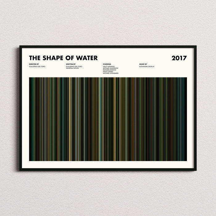 The Shape of Water Movie Barcode Poster