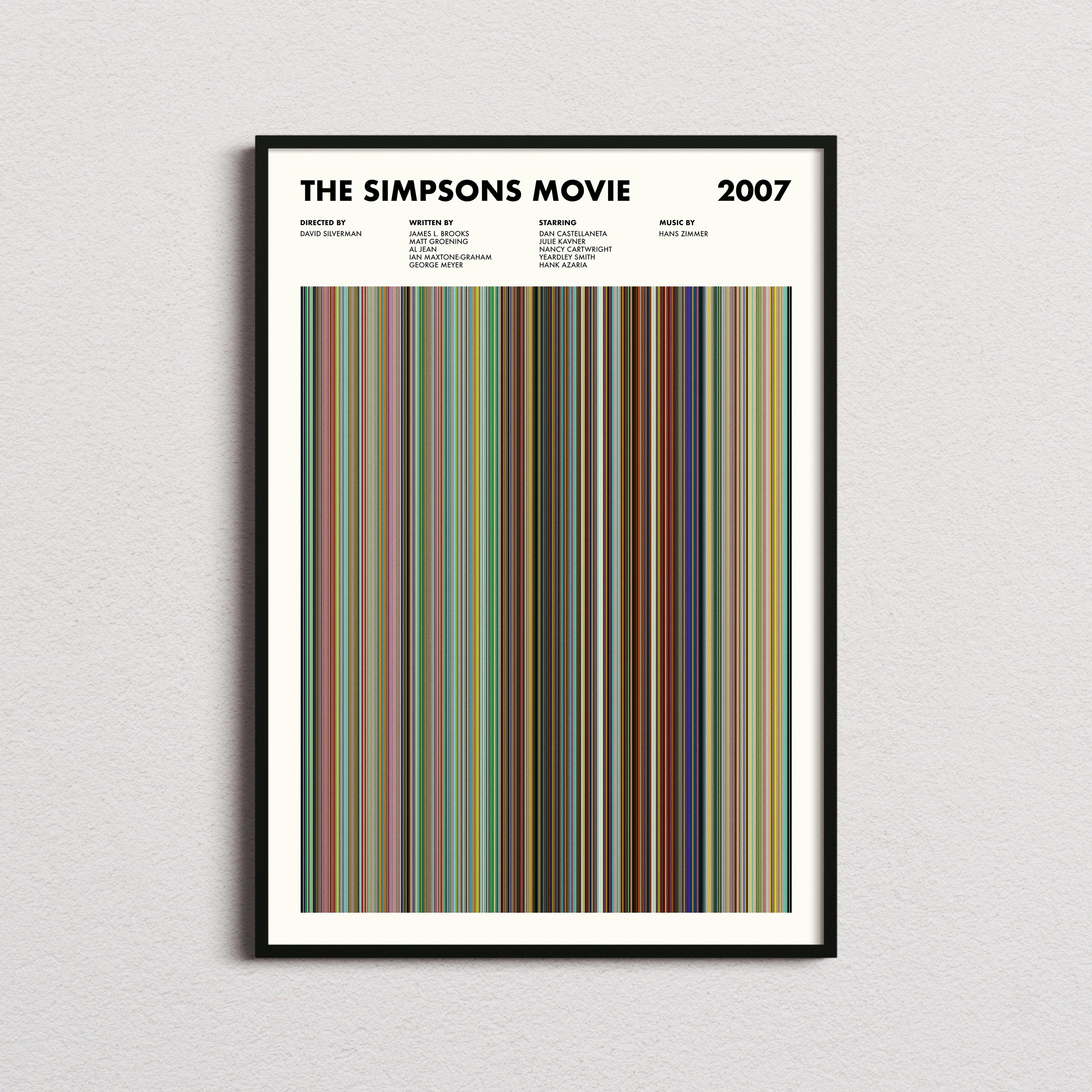 The Simpsons Movie Movie Barcode Poster — Movie Hues