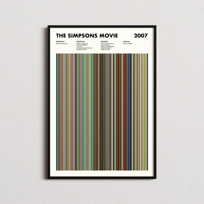 The Simpsons Movie Movie Barcode Poster