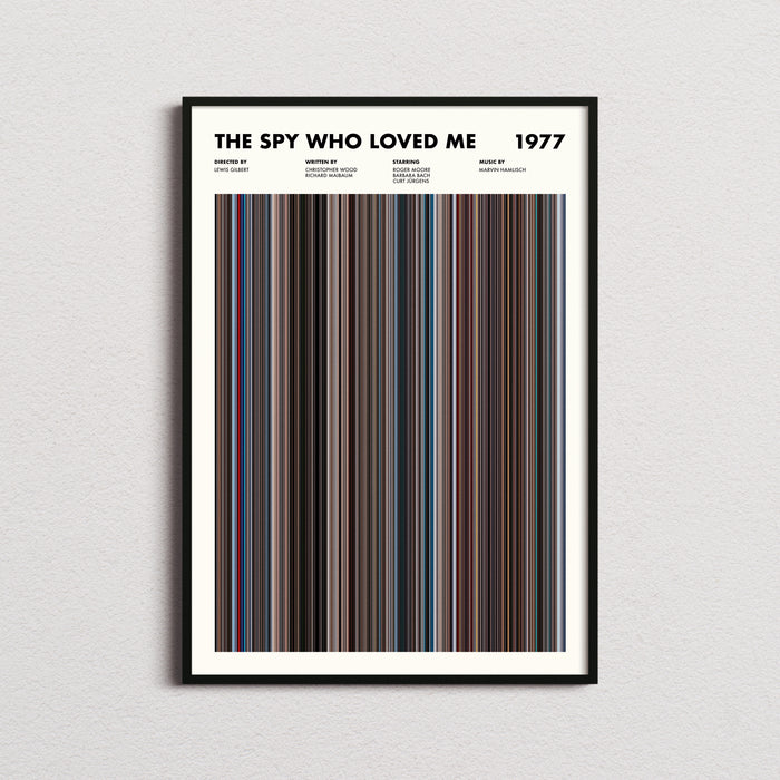The Spy Who Loved Me Movie Barcode Poster