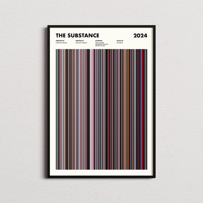 The Substance Movie Barcode Poster
