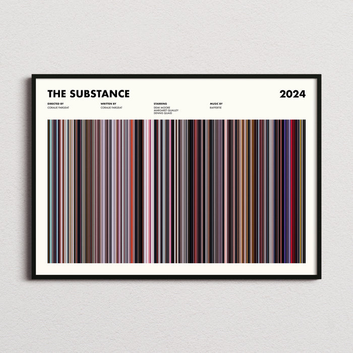 The Substance Movie Barcode Poster