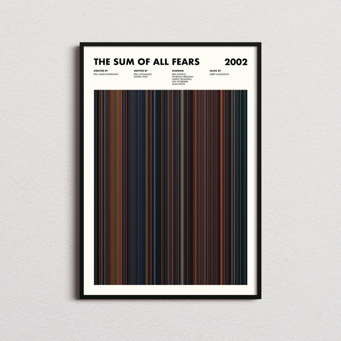 The Sum of All Fears Movie Barcode Poster