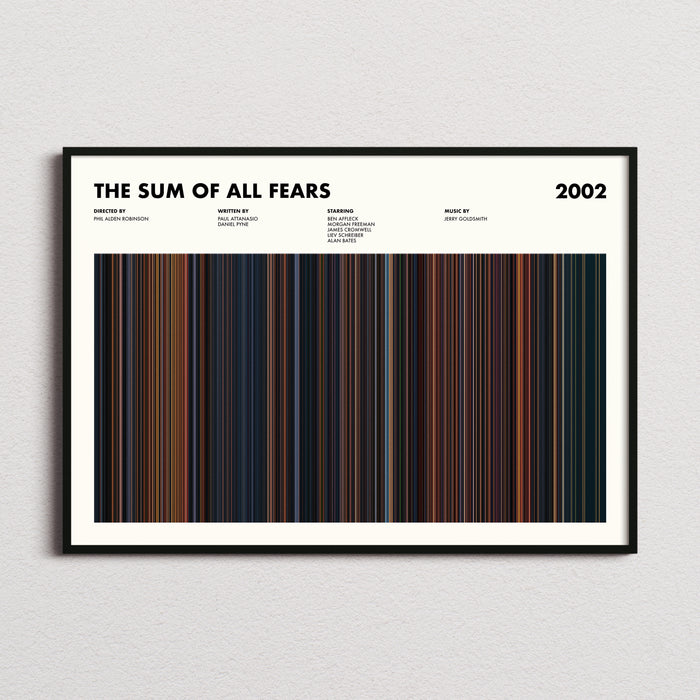 The Sum of All Fears Movie Barcode Poster