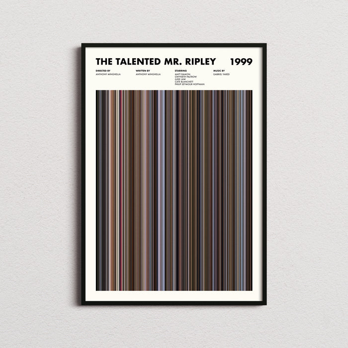 The Talented Mr Ripley Movie Barcode Poster