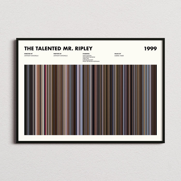 The Talented Mr Ripley Movie Barcode Poster