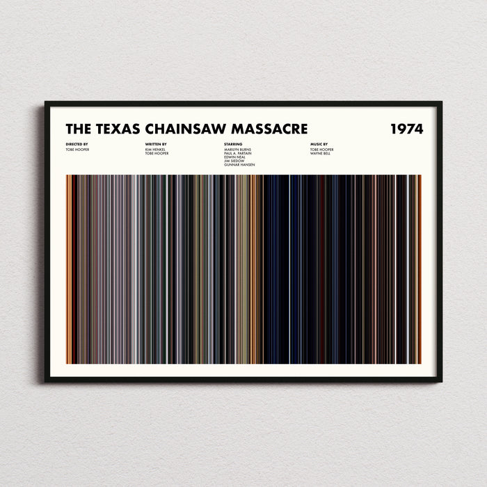 The Texas Chainsaw Massacre Movie Barcode Poster