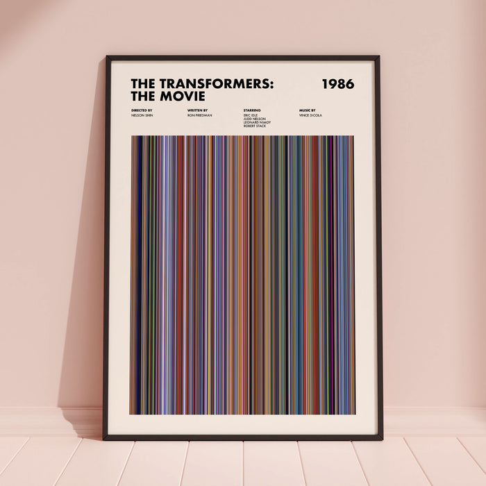 The Transformers 1986 Movie Barcode Poster