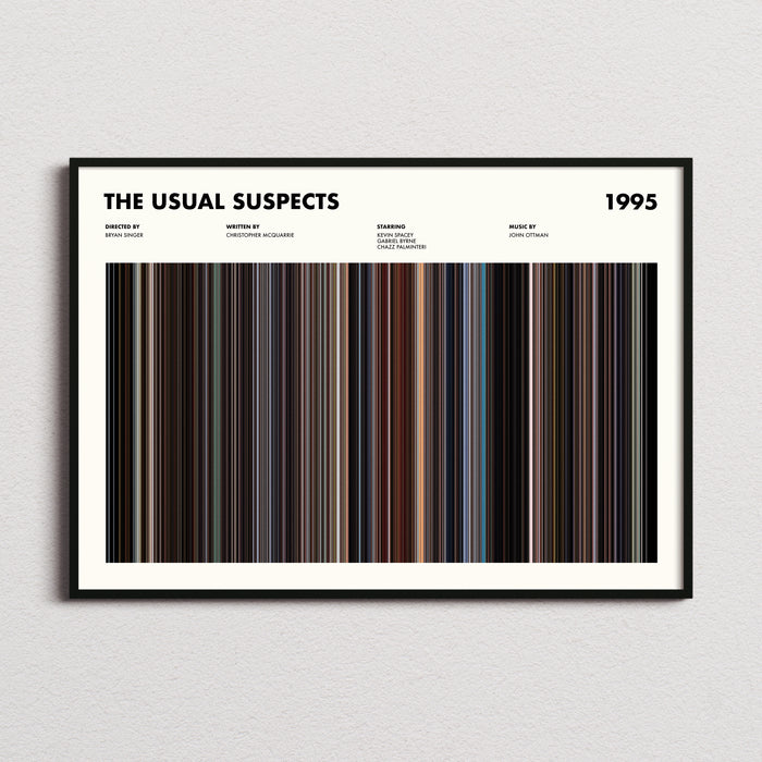 The Usual Suspects Movie Barcode Poster
