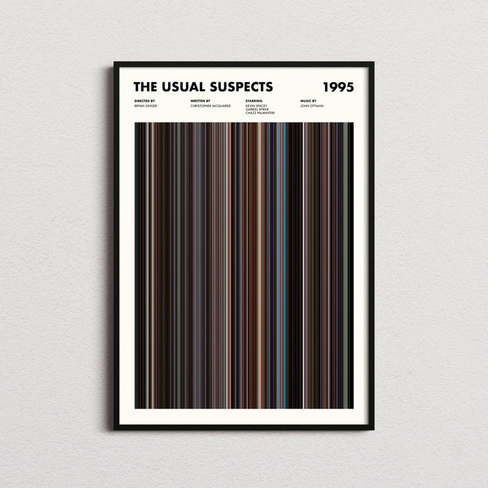 The Usual Suspects Movie Barcode Poster