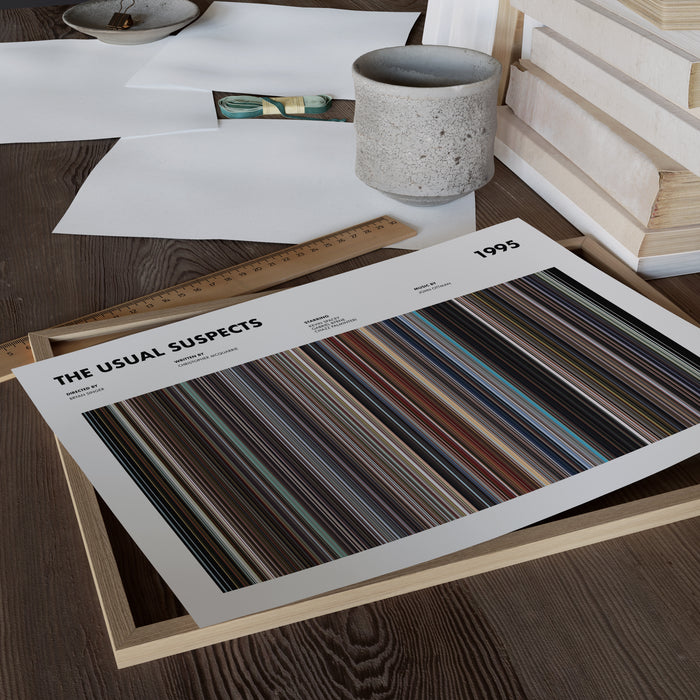 The Usual Suspects Movie Barcode Poster