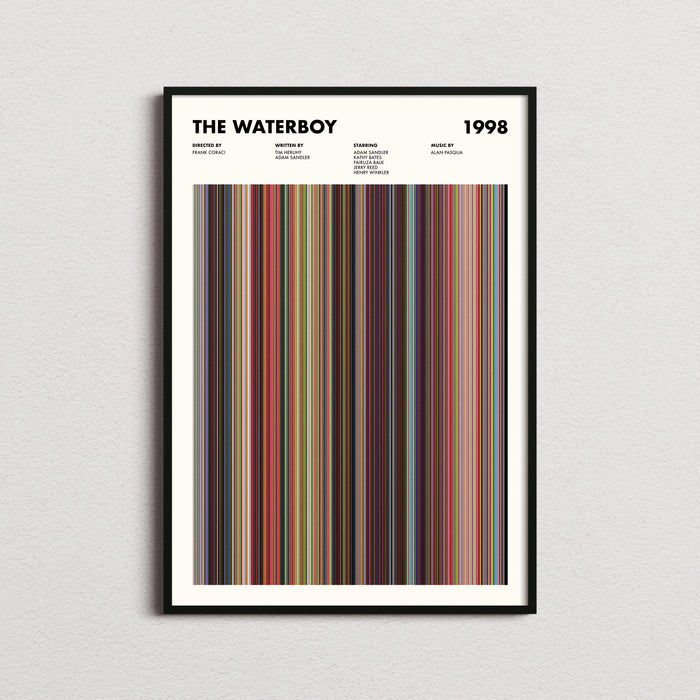The Waterboy Movie Barcode Poster