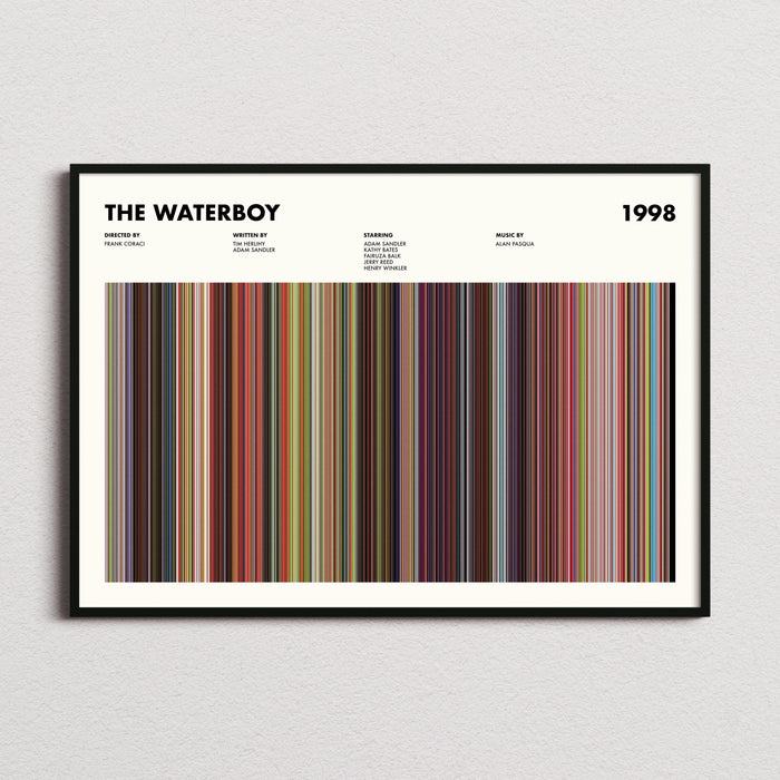 The Waterboy Movie Barcode Poster