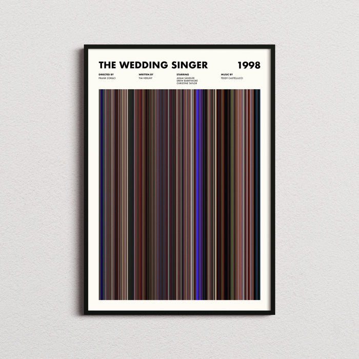 The Wedding Singer Movie Barcode Poster