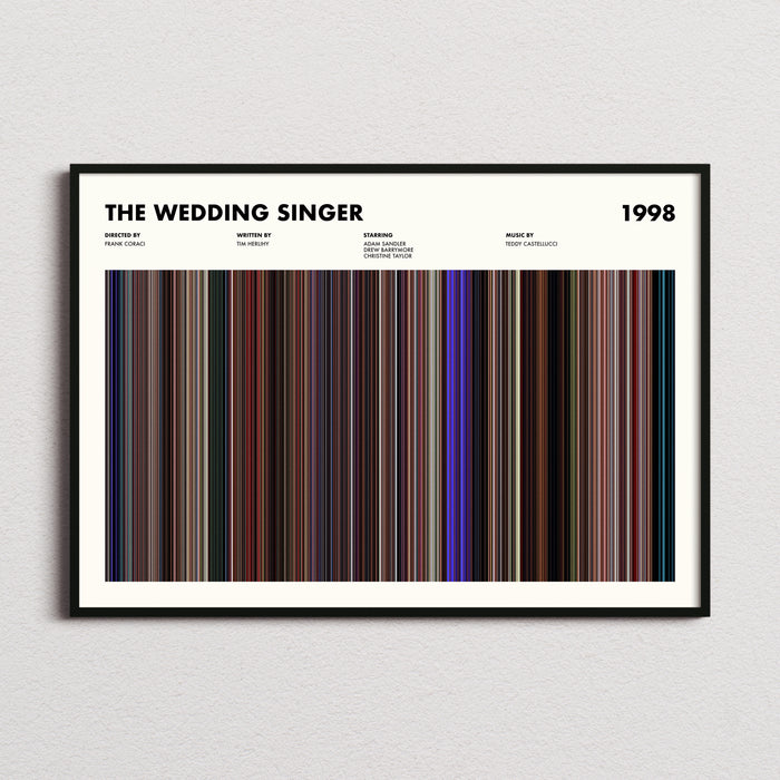 The Wedding Singer Movie Barcode Poster