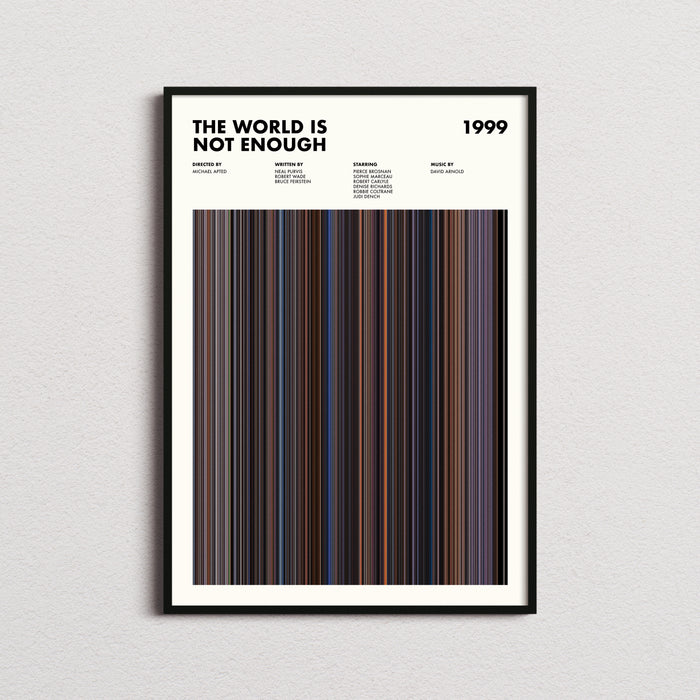 The World Is Not Enough Movie Barcode Poster