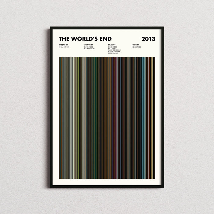 The Worlds End Movie Barcode Poster