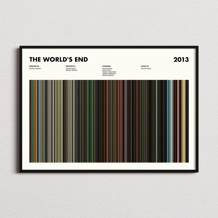 The Worlds End Movie Barcode Poster