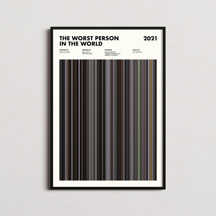 The Worst Person in the World Movie Barcode Poster